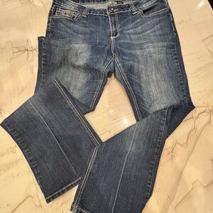 ZCO Women's Flare Jeans in Classic Blue